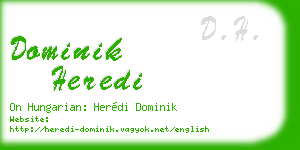 dominik heredi business card