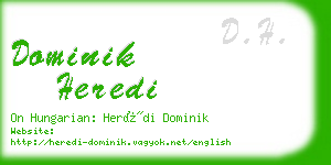 dominik heredi business card